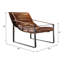 Fauteuil d'appoint Quoba, cuir fleur cacao