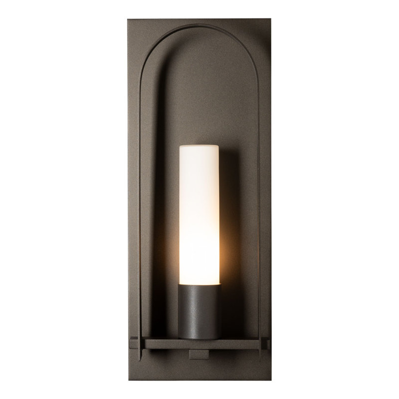 Triomphe Aluminum Wall Light, Opal, 24" H x 9.5" W x 4.6" D, Oil Rubbed Bronze