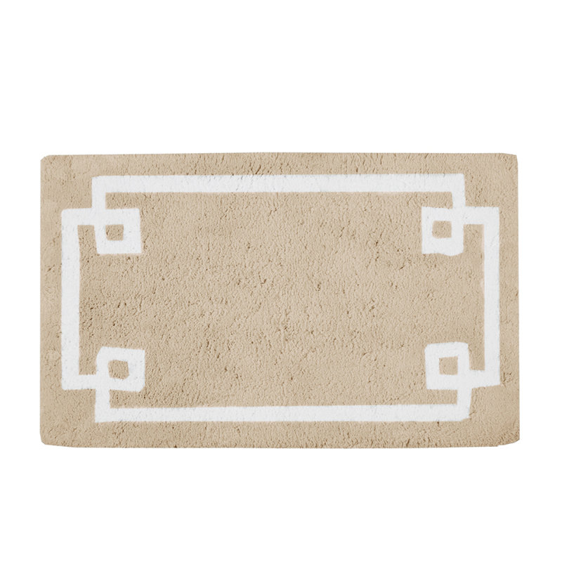 Cotton Tufted Bath Rug 24X40, Taupe, Rectangle 2' x 3'4"