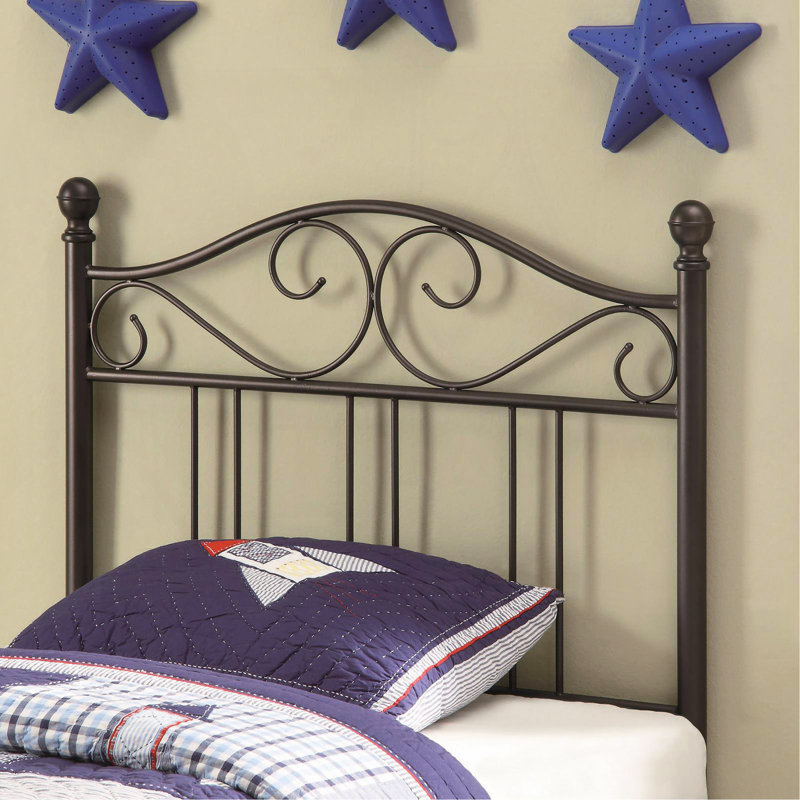 Tête de lit simple en métal foncé bronze
