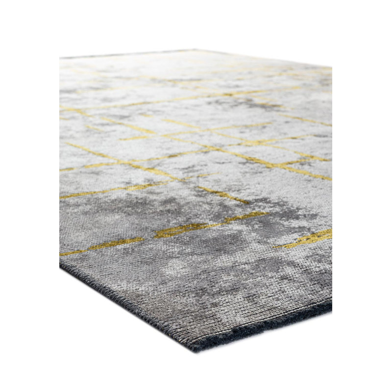Bernan Abstract Hand Loom Indoor / Outdoor Area Rug, Rectangle 6'7" x 8'2"