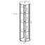 Vitrine hexagonale en verre transparent Tenley-1882378245