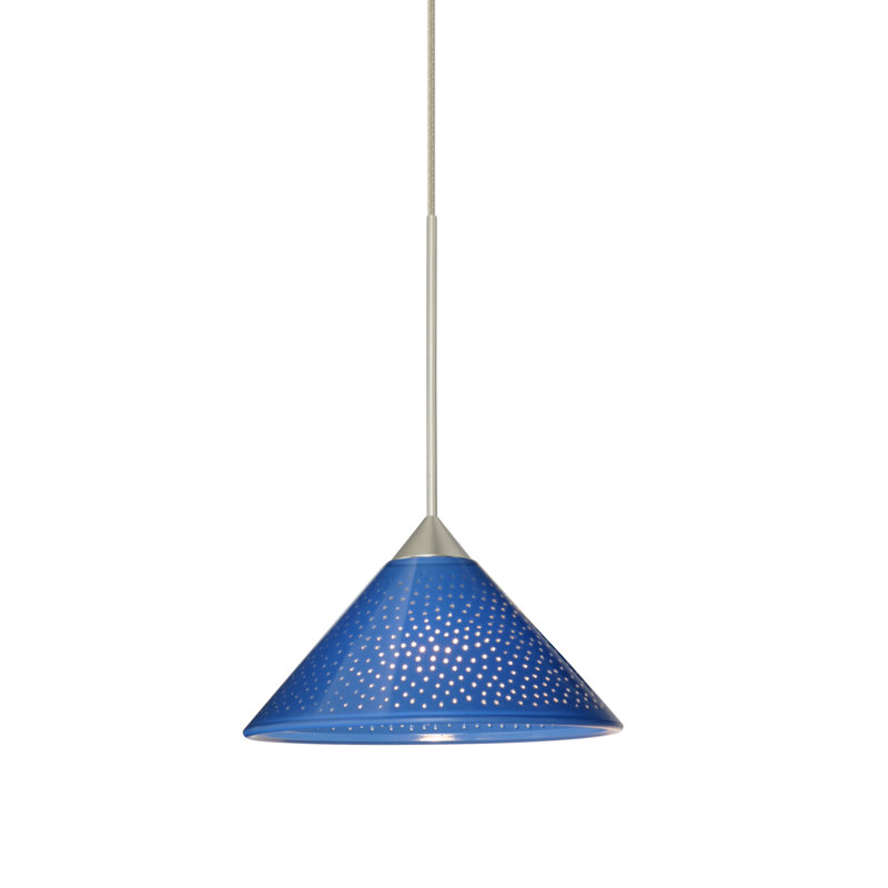 Rodrigues 1 - Light Single Pendant, LED, Satin Nickel, Blue Starpoint