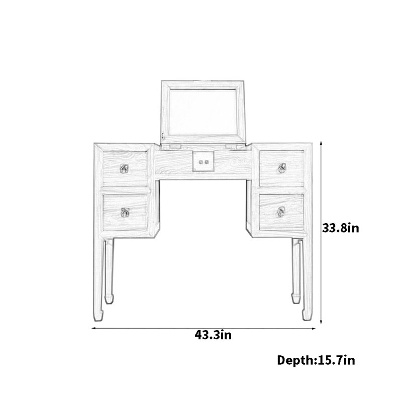 Commode à clapet rétro