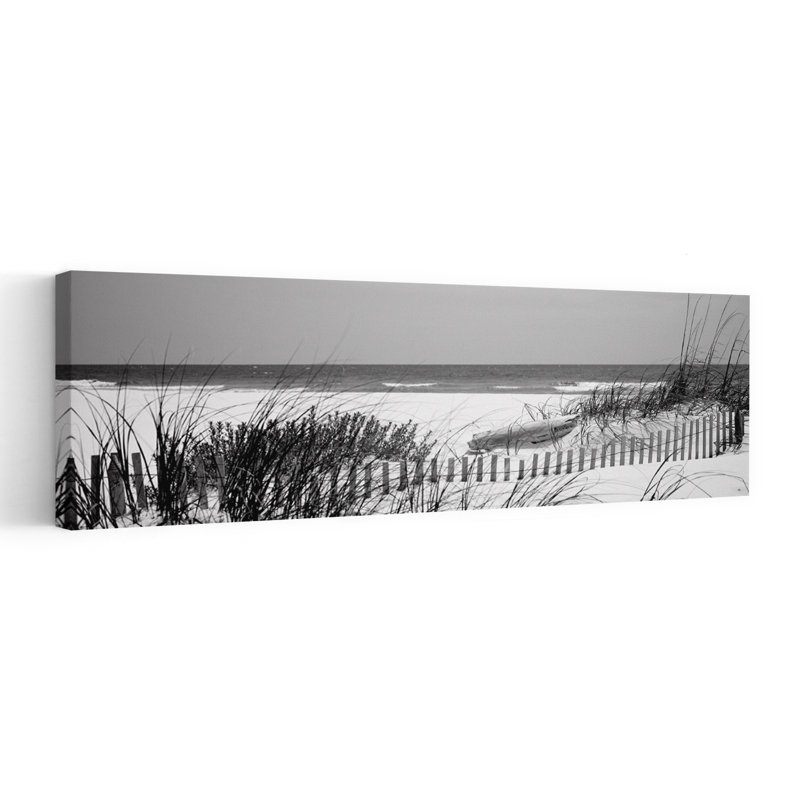 Fence On The Beach Bon Secour National Wildlife Refuge Gulf Of Mexico Bon Secour Baldwin County Alabama USA by James Schwabel - Wrapped Canvas Panoramic Print