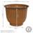 Ralena Round Metal Outdoor Planter Pot - 14.75" x 14.75" x 11.25" - Brown - Set of 4-401608236-401608239
