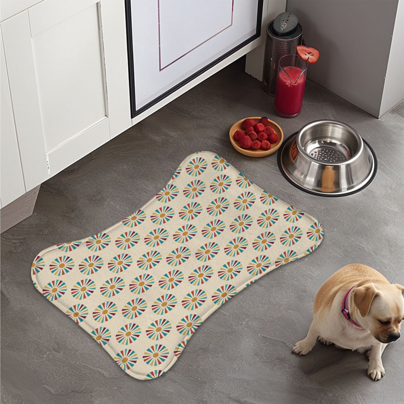 Tapis d'alimentation en os 1 pièce Retro Look Fall Rainbow