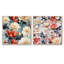 Glaude - Ensemble de 2 collages floraux carrés-101844517-101844518