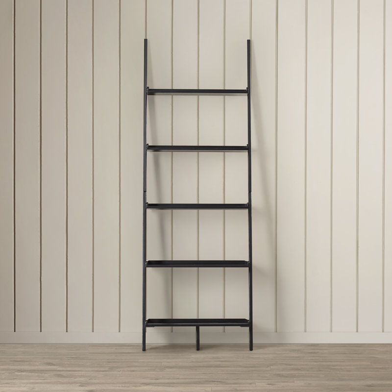189cm H x 57cm W Ladder Bookcase, Black, 182 H x 63.5 W