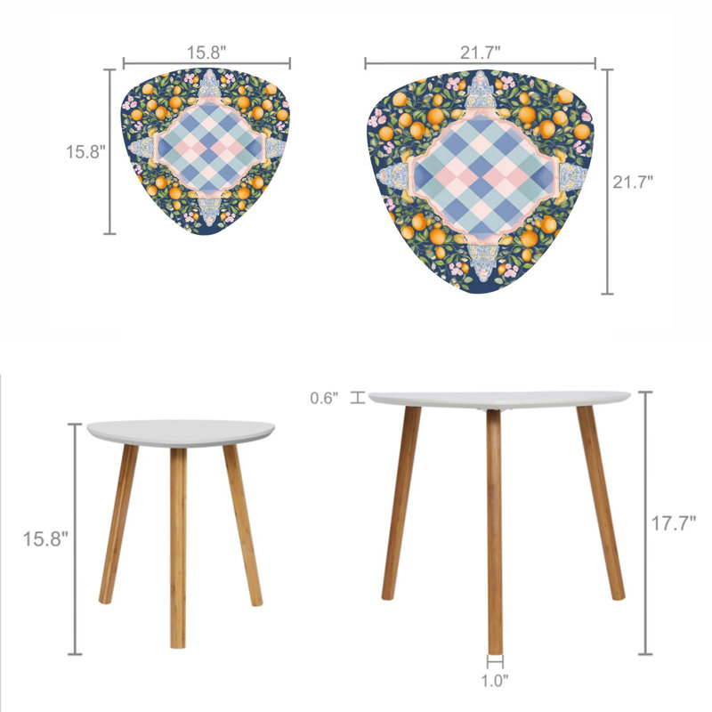 Ensemble de 2 tables basses gigognes Triangle