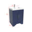 Aurilla 24 in. Single Sink Freestanding Bath Vanity in Marine Blue with White Carrara Quartz Top-695514426