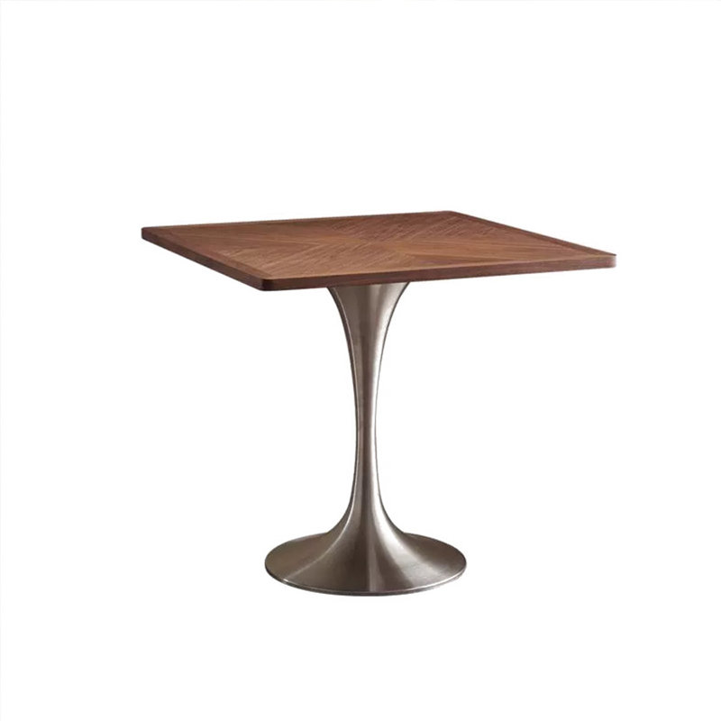 Brown Square Solid Wood Dining table, 29.53"H x 35.43"L x 35.43"W