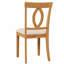 Ensemble de chaises de salle à manger rembourrées Haven avec dossier ovale ajouré et pieds en bois d'hévéa-135411850