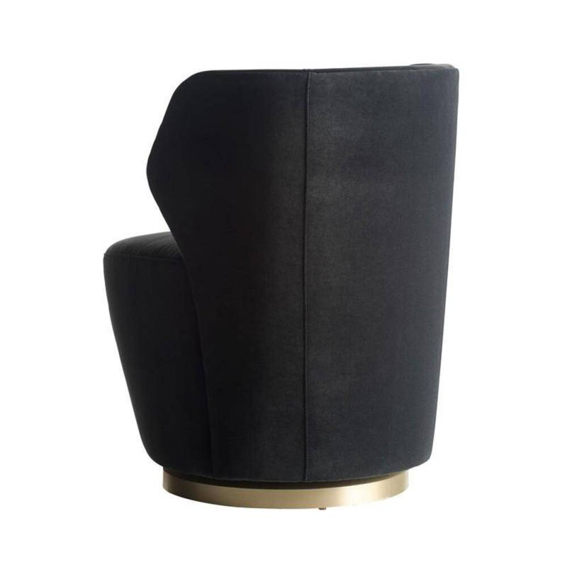 Poppy Side Chair, Midnight Gray Polyester