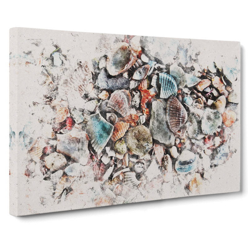 Shells On The Beach Vol.2 - Wrapped Canvas, 40cm H x 60cm W x 3cm D