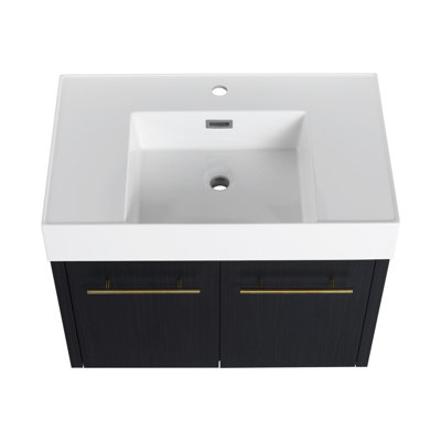 Ensemble de meuble-lavabo simple 29,5 avec plateau Thord