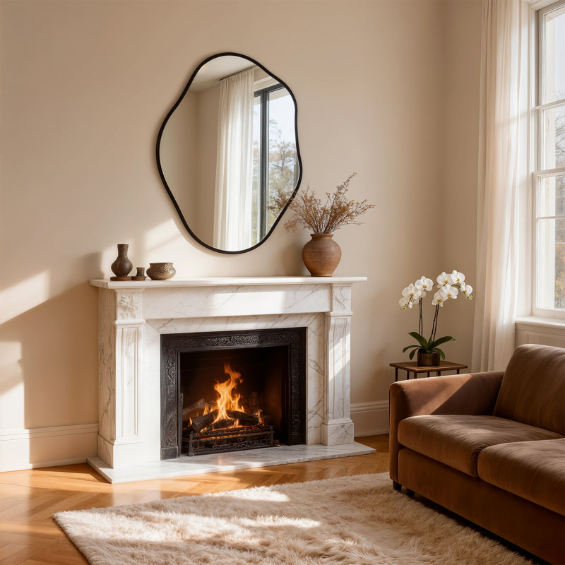 Aluminum Frame Asymmetrical Wall Mirrors 