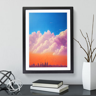 City Skyline Under Clouds - Wall Art