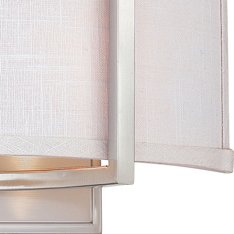 Addyson Half Moon, Brushed Nickel / Slate Gray Fabric