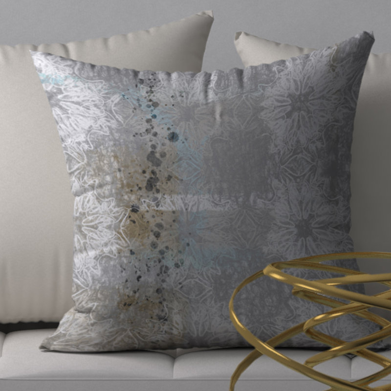 Abstract Reversible Throw Pillow, 18" x 18"
