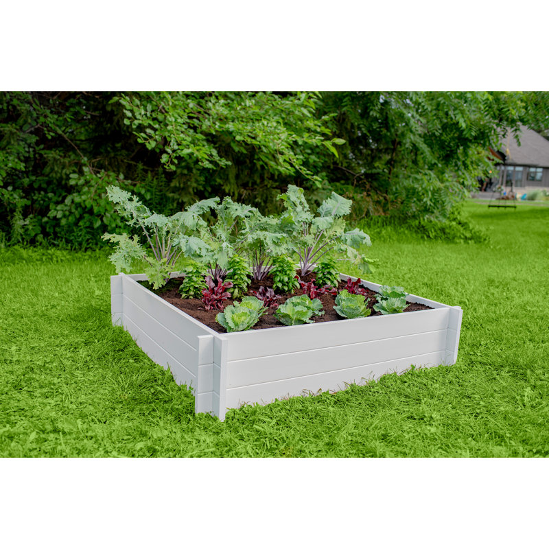 Jardin surélevé en vinyle blanc classique