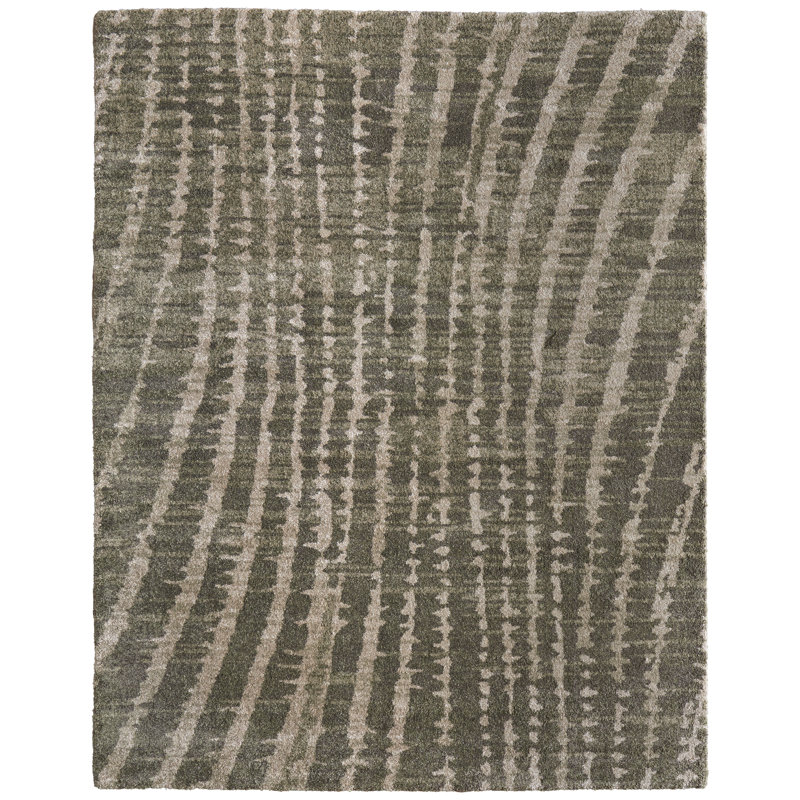 Templas Modern Abstract, Green/Tan, Rectangle 9' x 12'