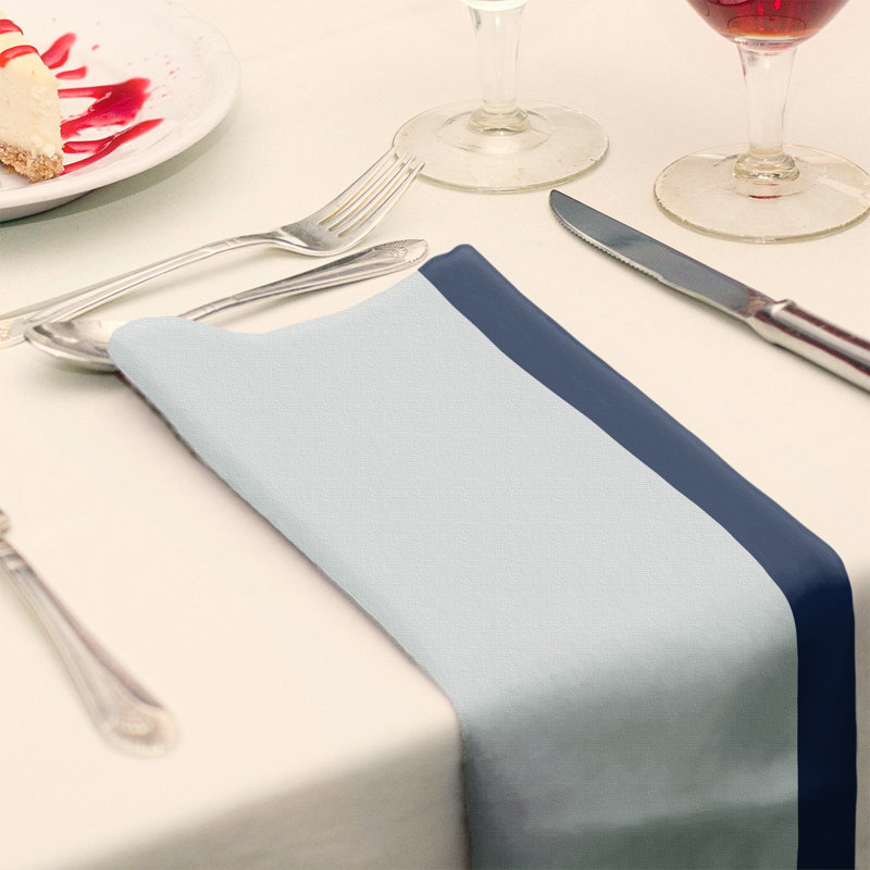 Atlanta Baseball Dinner Napkin, White/Navy Blue, 22" x 22", Polyester