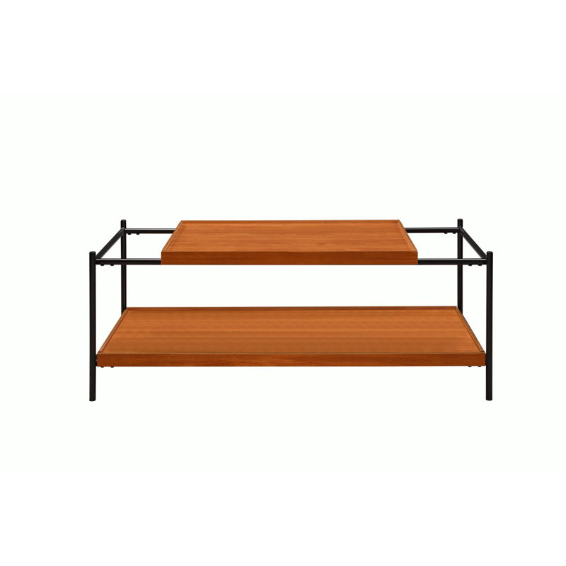 Table basse avec rangement Carterville, Brun