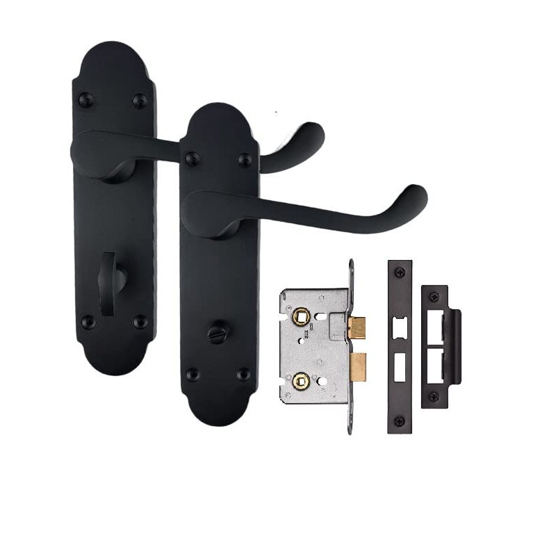Scroll Style Bathroom Door Handles