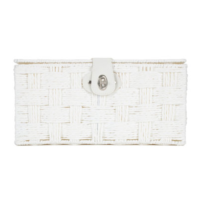 Twisted White Paper Rope Storage Basket