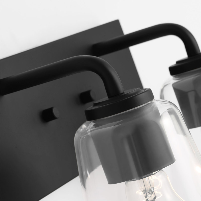 Miles Medium Vanity from Generation Lighting , Clear, Midnight Black