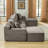 Compression 115" Wide Modular Corduroy Sectional Sofa, No Assembly-816380431