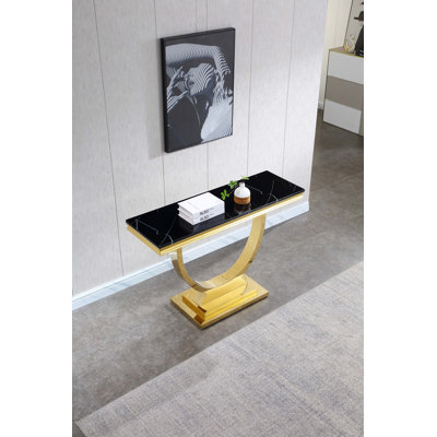 Mariangeliz 47.2'' Marble Top Console Table