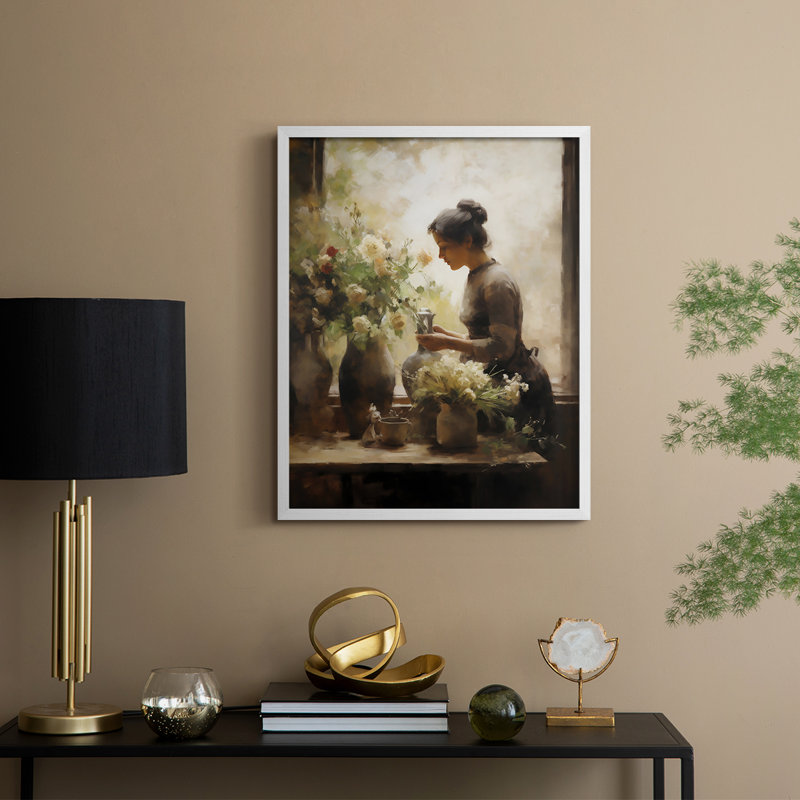 Reproduction encadrée WOMEN Series CDXII - bois massif, H 15 po x l 12 po, Blanc