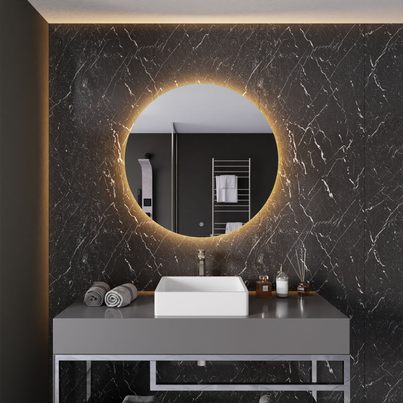 Rectangular Frameless LED Bathroom Vanity Mirror with Defogger