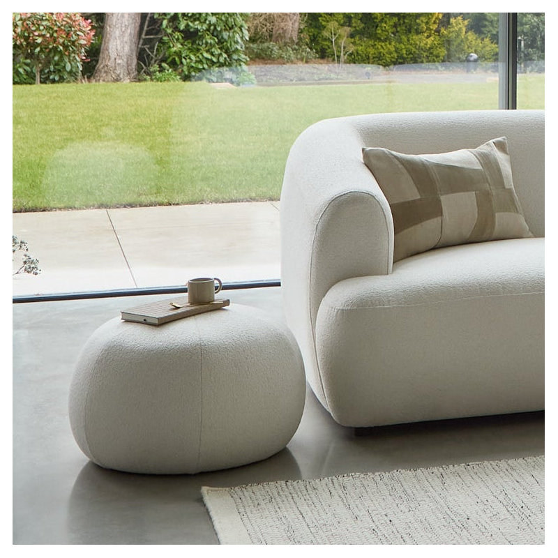 54cm Wide Round Footstool Ottoman