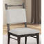 Ensemble de chaises de salle à manger 100% polyester rembourrées noyer foncé