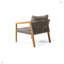 (Ensemble de 2) Fauteuils club d'extérieur en bois d'acacia avec coussins