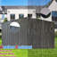 Remise de rangement en métal 11 pi x 12,5 pi, structure en acier galvanisé, fenêtres, porte verrouillable, contenant extérieur gris, serrure,