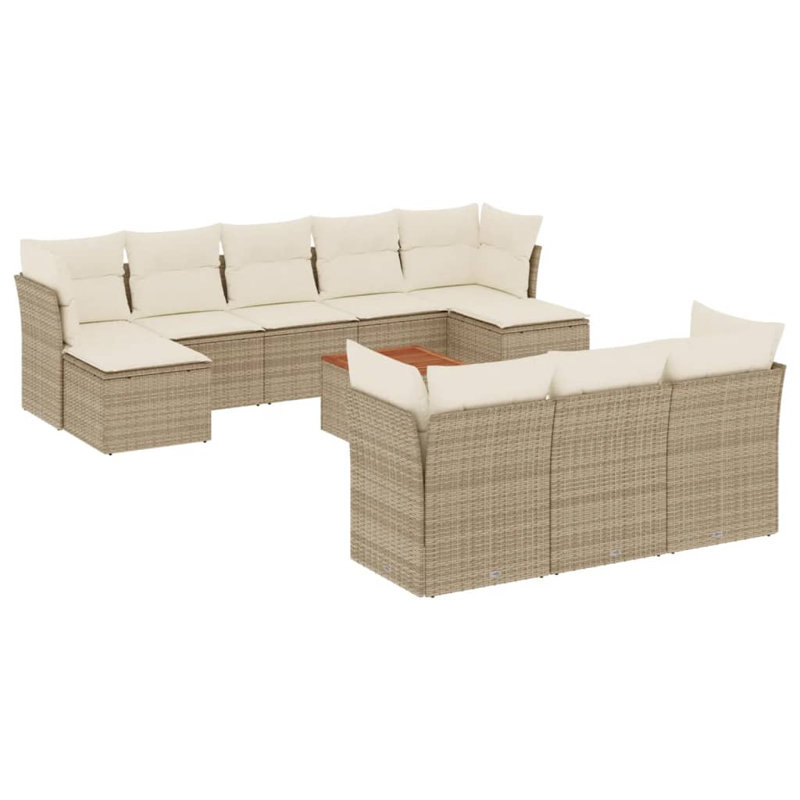 Ensemble de canapé de jardin Vidaxl beige