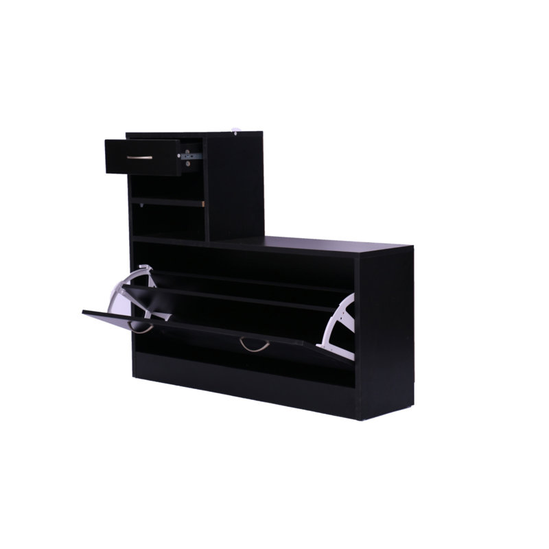 Trois-en-un modèle de barrière avec armoire à chaussures + tablette suspendue + miroir