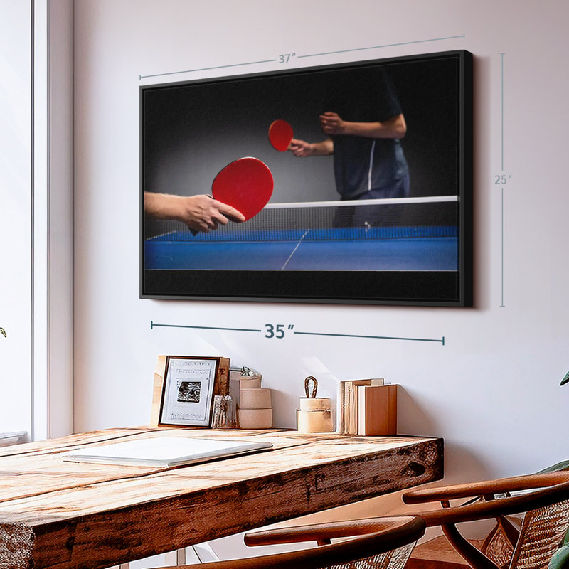 «Table Tennis Match Wall Art», H 21 po x l 31 po