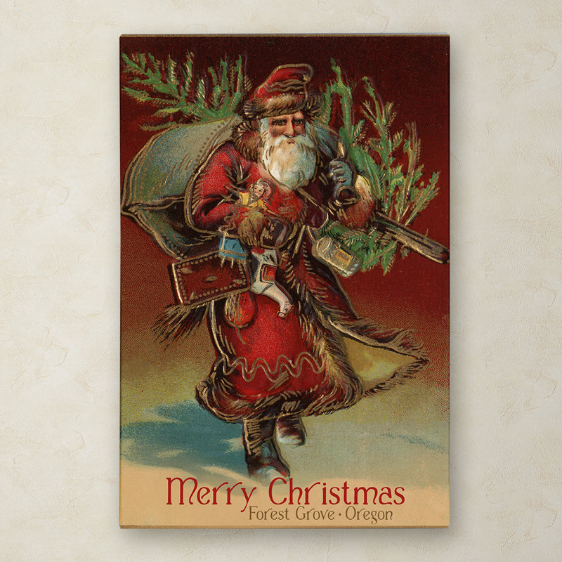 «Santa Claus 4» par Lantern Press - impression sur toile tendue, H 47 po x l 30 po x P 2 po