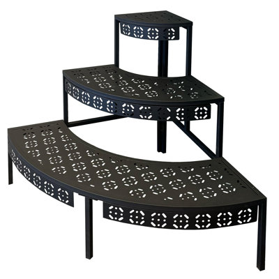 Corner Plant Stand – 3-Tier Indoor/Outdoor Metal Display Rack