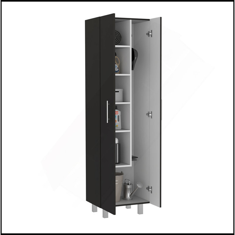 Garde-robe Closet, chambre, noir / blanc, Noir