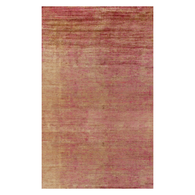 Rug & Kilim’S Oversized Contemporary Rug In Red And Gold Striae