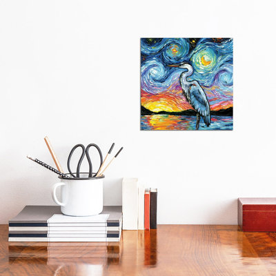 Blue Heron - Wall Art Print - Wrapped Canvas