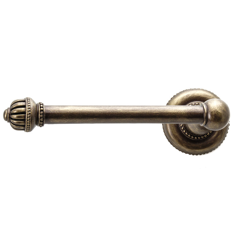 Cricket Cage tissue bar holder left in Antique Brass, Antique Brass