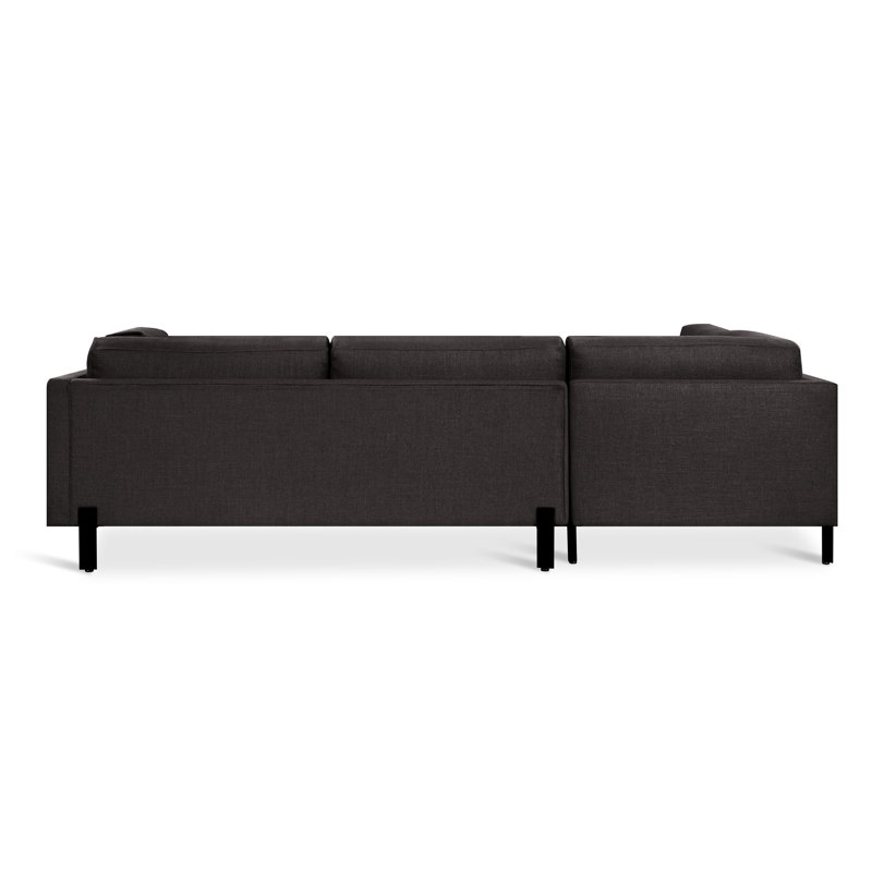 Silverlake Sectional, Left Hand Facing, Andorra Pewter Performance Basketweave