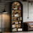 Spacious Display Shelving,Freestanding Bookshelf,Arched Bookcase-2086399952